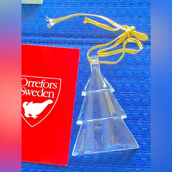 1995 ORREFORS CRYSTAL CHRISTMAS ORNAMENT BRAND NEW WITH TAGS IN ORIGINAL BOX - Picture 9 of 9